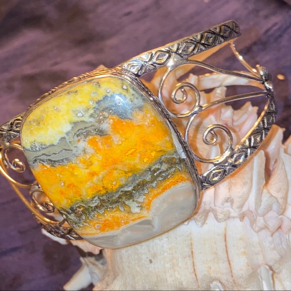 Jewelry - ❗️SALE Bumble bee Jasper Handcrafted cuff